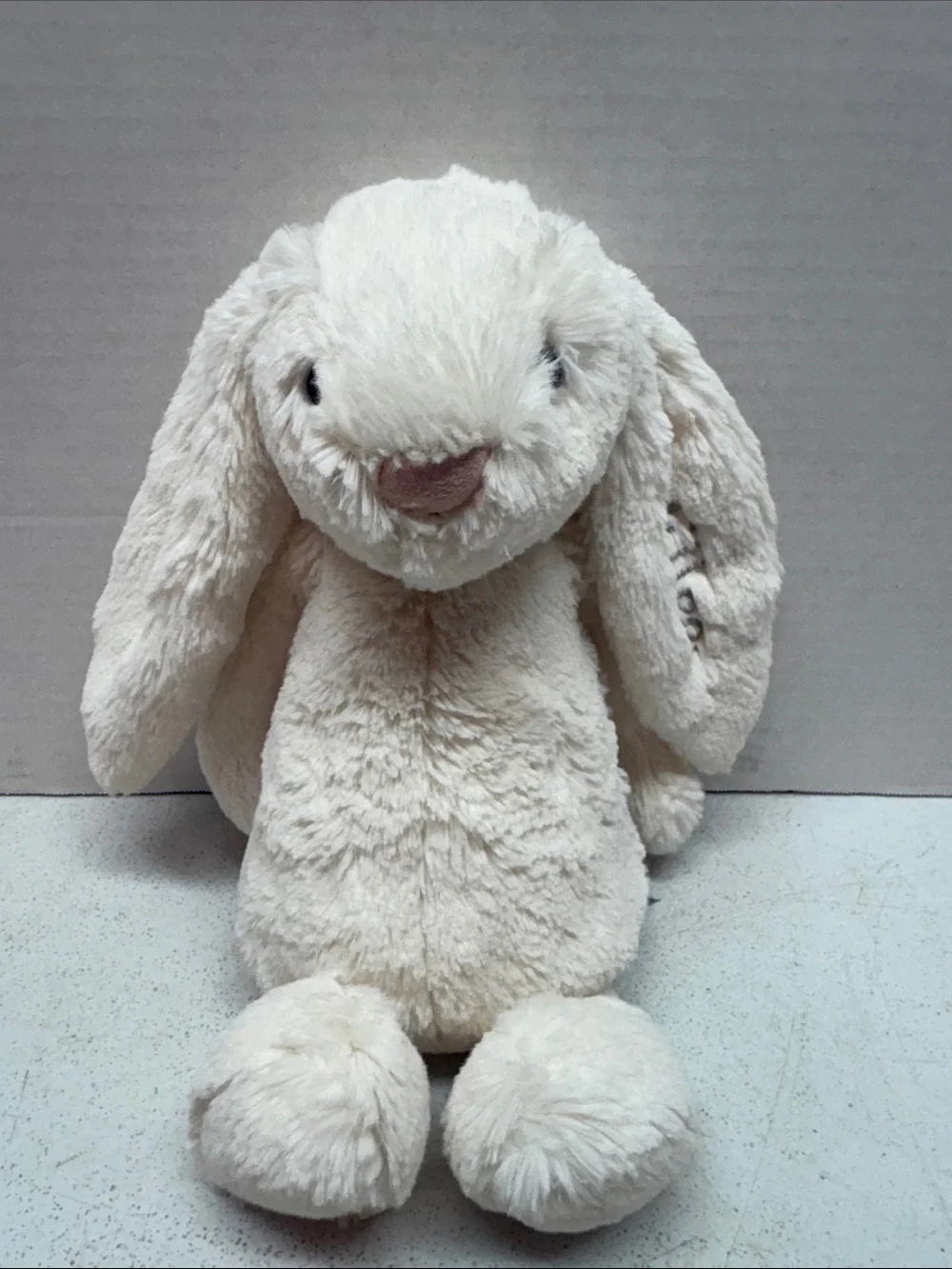 Jellycat Cream Plush Cat Tag Toy